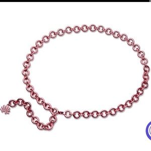 NWT Lele Sadoughi Rose Chain Belt